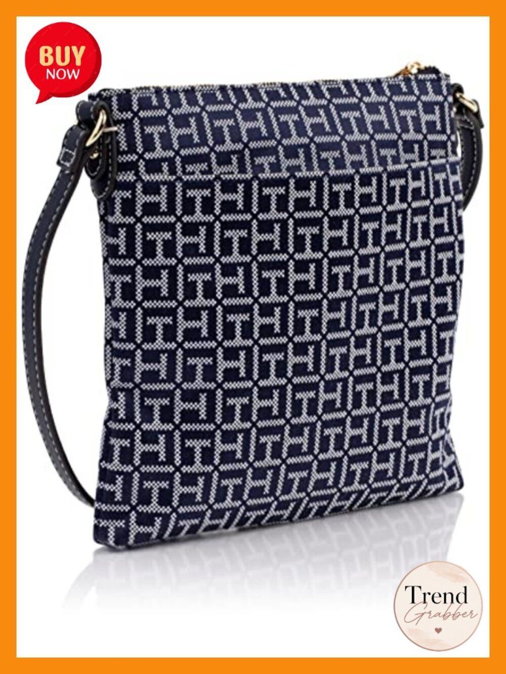 Vegan Leather Crossbody Bag with Adjustable Strap - Picture 2 of 4